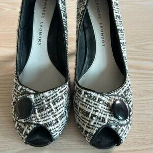 Ladies high heel open toe shoes